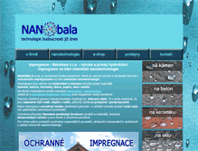 Tablet Screenshot of nanobala.cz